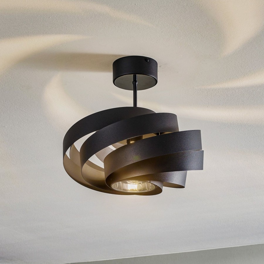 Lampes D'Interieur Domiluce | Plafonnier Vento O 40 Cm Noir
