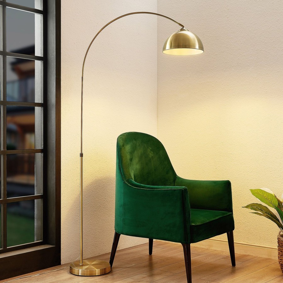 Lampes D'Interieur Lindby | Lindby Lennart Lampe A Arc, Laiton Antique