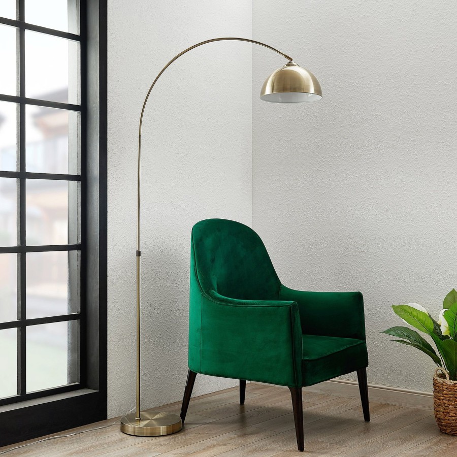Lampes D'Interieur Lindby | Lindby Lennart Lampe A Arc, Laiton Antique