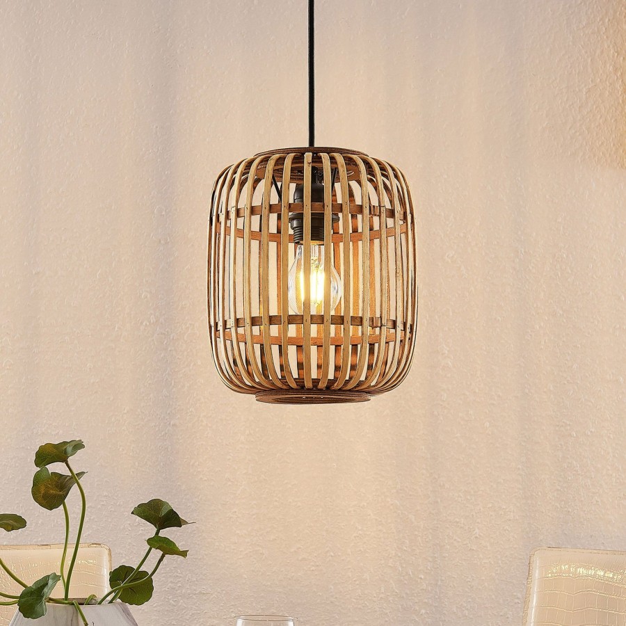 Lampes D'Interieur Lindby | Lindby Canyana Suspension En Rotin, Naturel