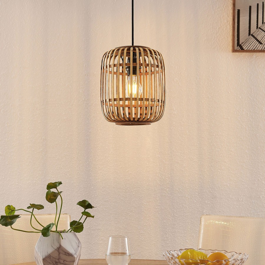 Lampes D'Interieur Lindby | Lindby Canyana Suspension En Rotin, Naturel