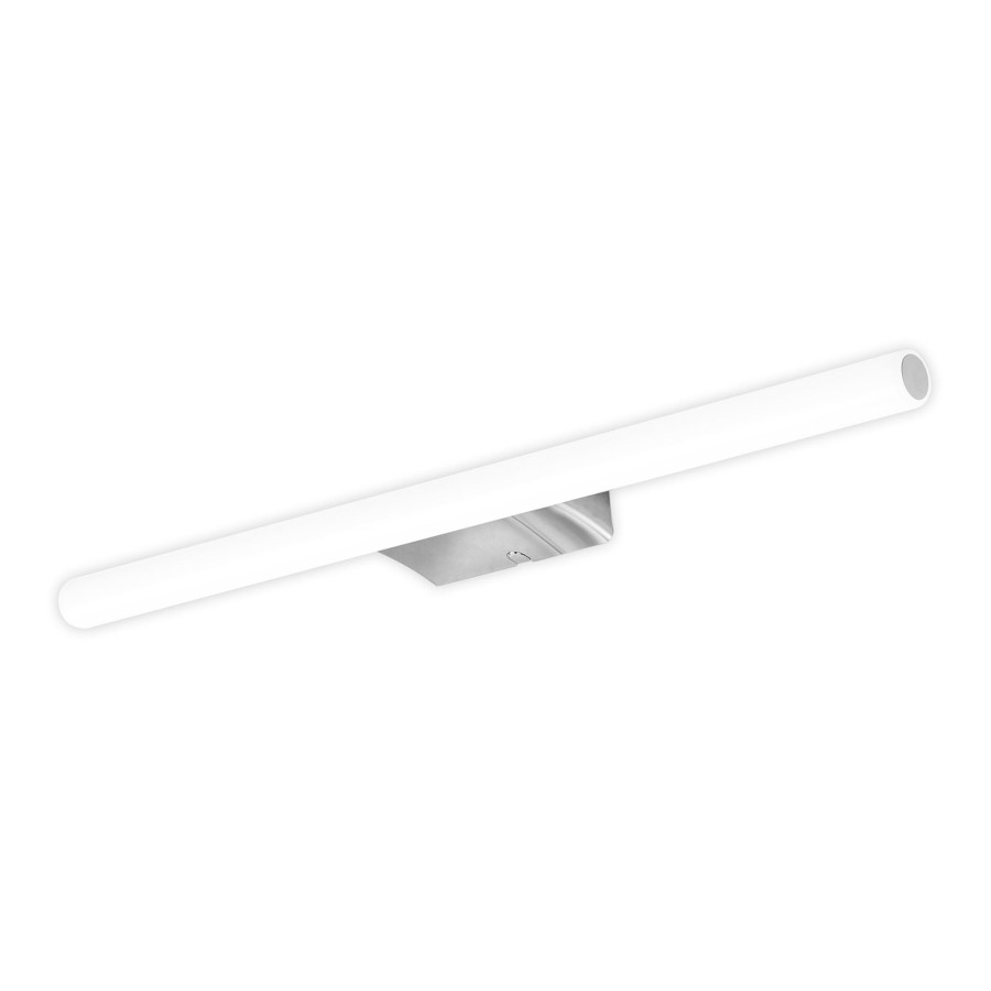 Lampes D'Interieur Ebir | Applique Miroir Led Irene Ronde, Largeur 50 Cm Chrome, Blanc