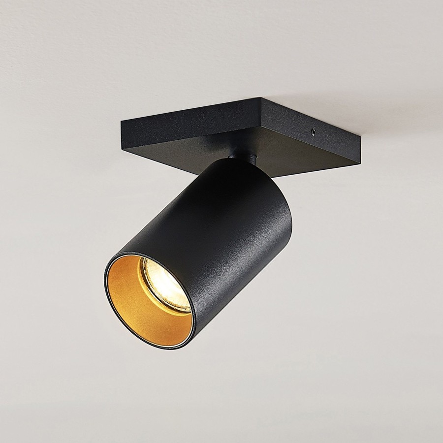 Lampes D'Interieur Arcchio | Arcchio Brinja Spot, Angulaire, /Dore, A 1 Lampe Noir