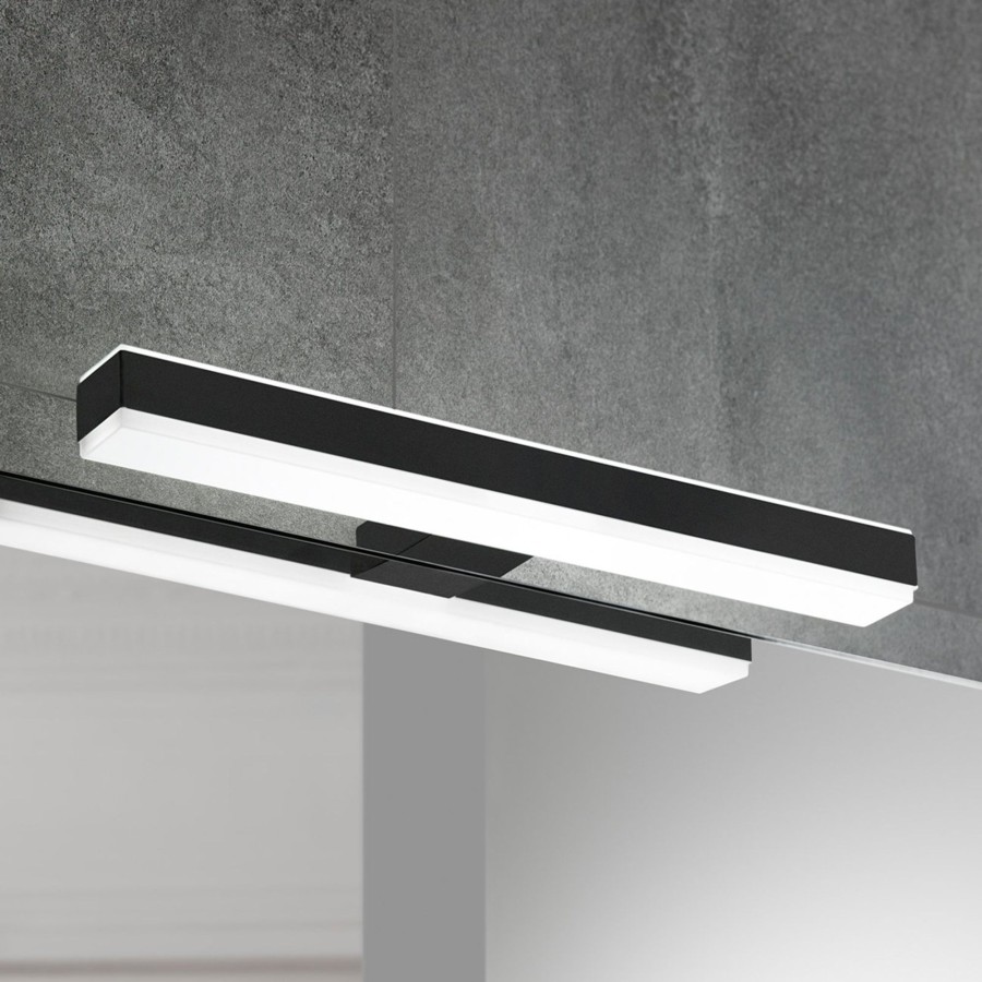 Lampes D'Interieur Ebir | Applique Miroir Led Veronica, Largeur 30 Cm, E Noir