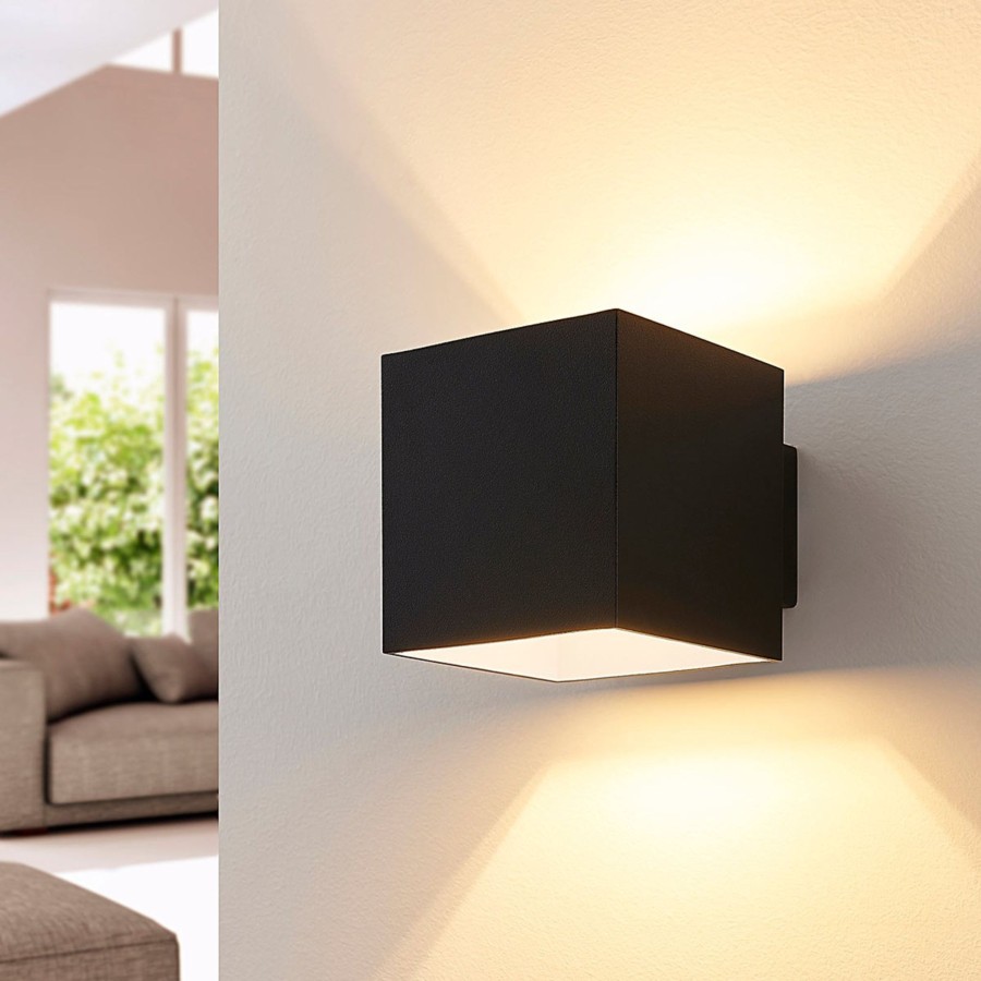 Lampes D'Interieur Arcchio | Arcchio Rocco Applique, Cubique, E Noir
