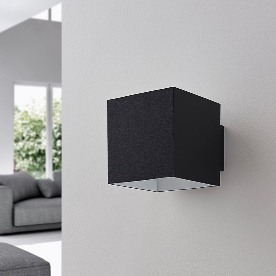 Lampes D'Interieur Arcchio | Arcchio Rocco Applique, Cubique, E Noir