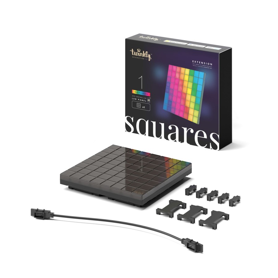Lampes D'Interieur twinkly | Twinkly Rvb-Squares Ip20 X1 Extension Noir