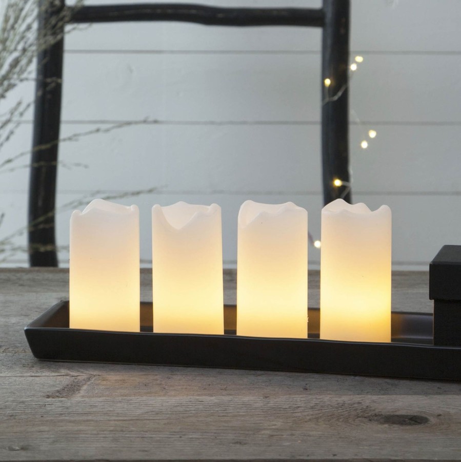 Lampes D'Interieur STAR TRADING | Set De 4 Bougies Led Candle, Telecommande, Blanc
