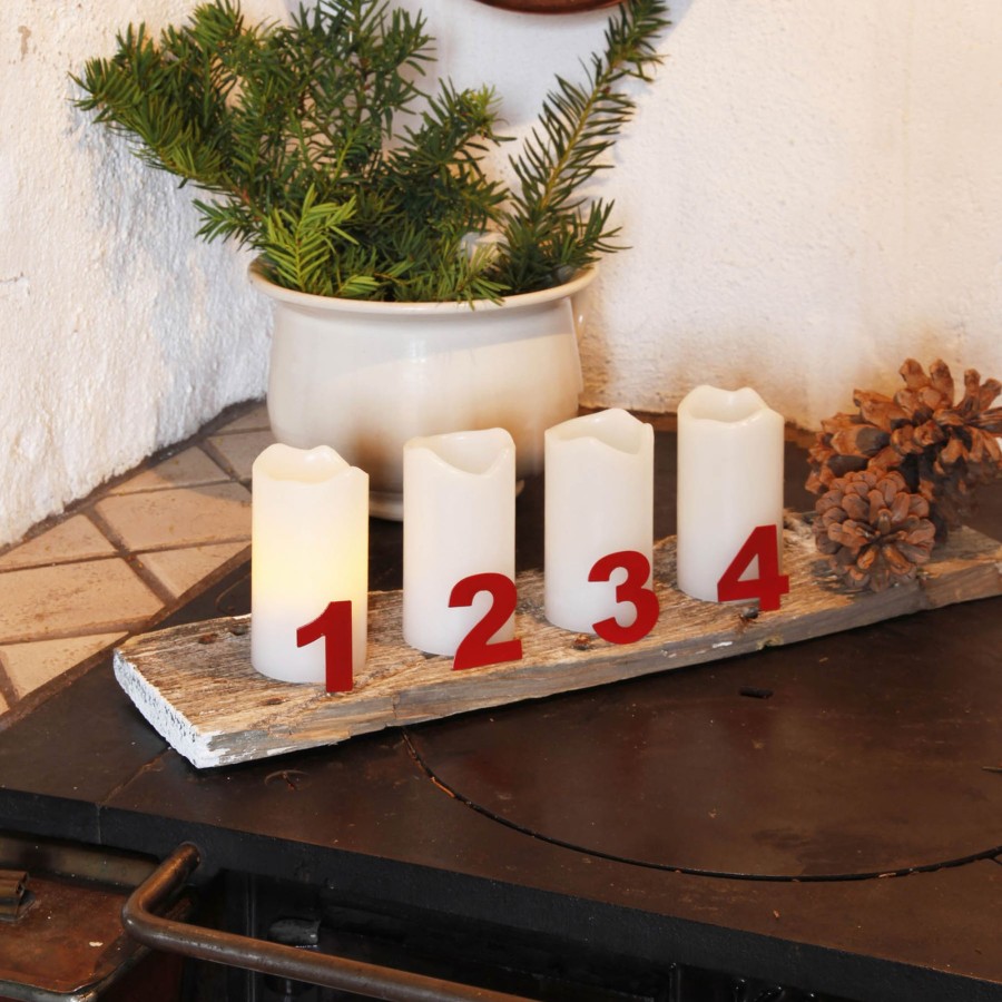Lampes D'Interieur STAR TRADING | Set De 4 Bougies Led Candle, Telecommande, Blanc