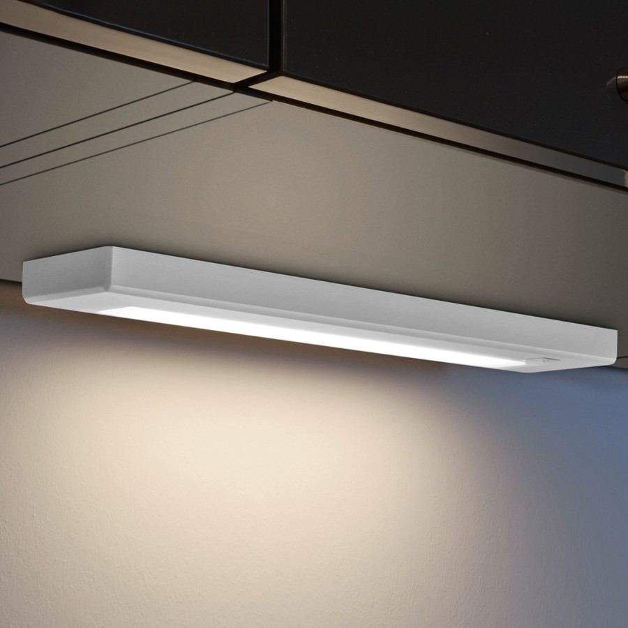 Lampes D'Interieur Trio Lighting | Lampe Sous Meuble Led Alino He Longueur 34 Cm Blanc