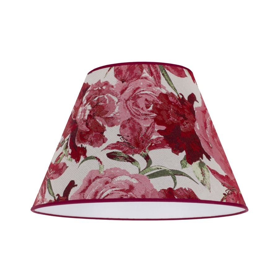 Lampes D'Interieur Duolla | Abat-Jour Sofia Hauteur 31 Cm, Fleuri Rouge