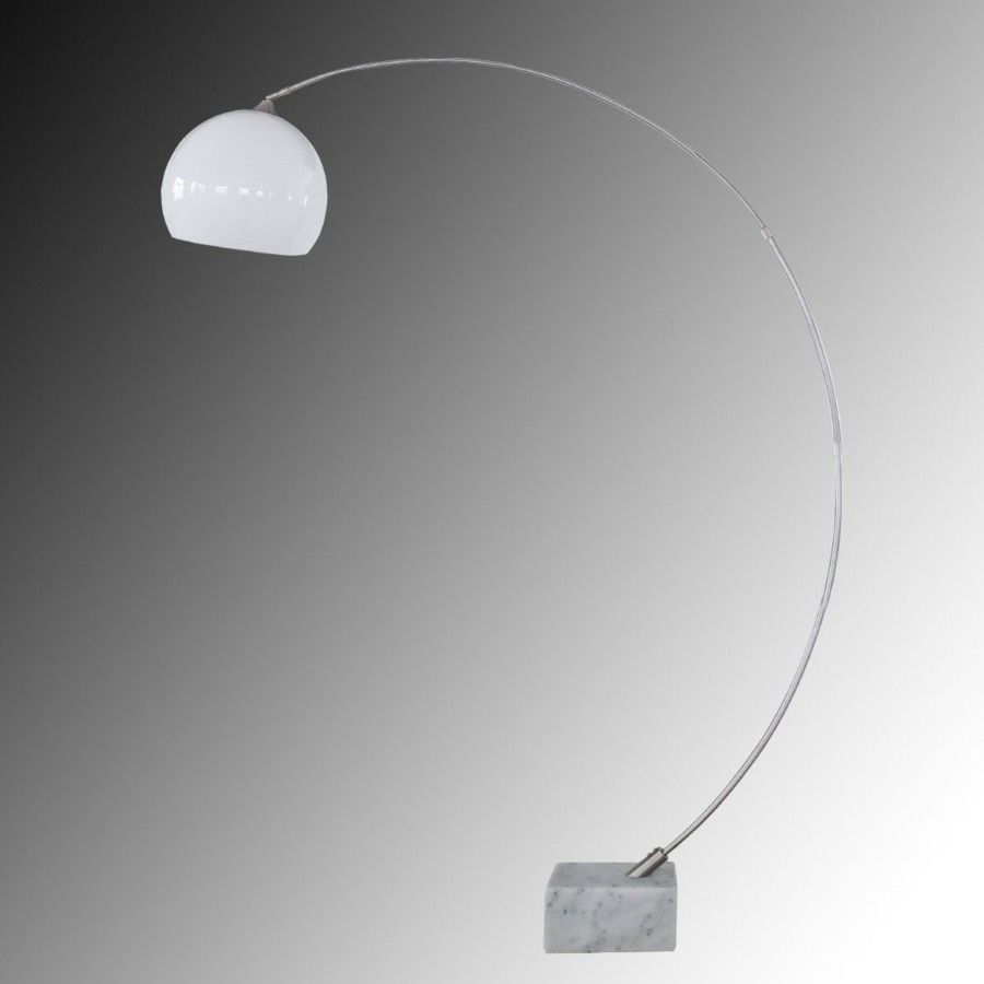Lampes D'Interieur Paul Neuhaus | Lampadaire Arque Noble Mani Avec Interrupteur Blanc, Chrome, Marbre