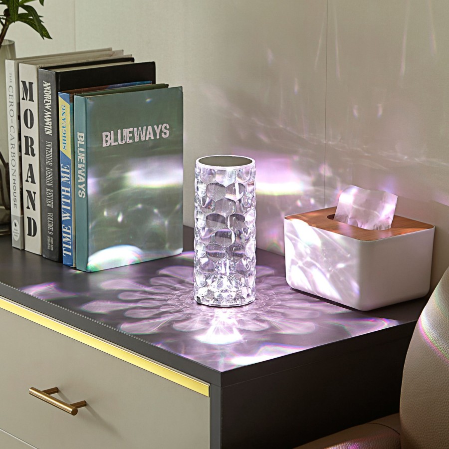 Lampes D'Interieur Lindby | Lindby Lampe Decorative Batterie Led 18,5 Cm Rvb Transparent