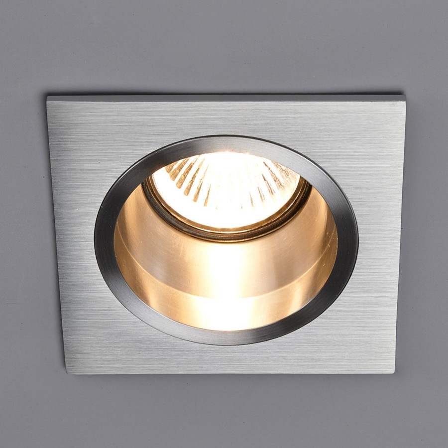 Lampes D'Interieur Arcchio | Spot Encastre Soley Haute-Tension, Angulaire Aluminium Brosse