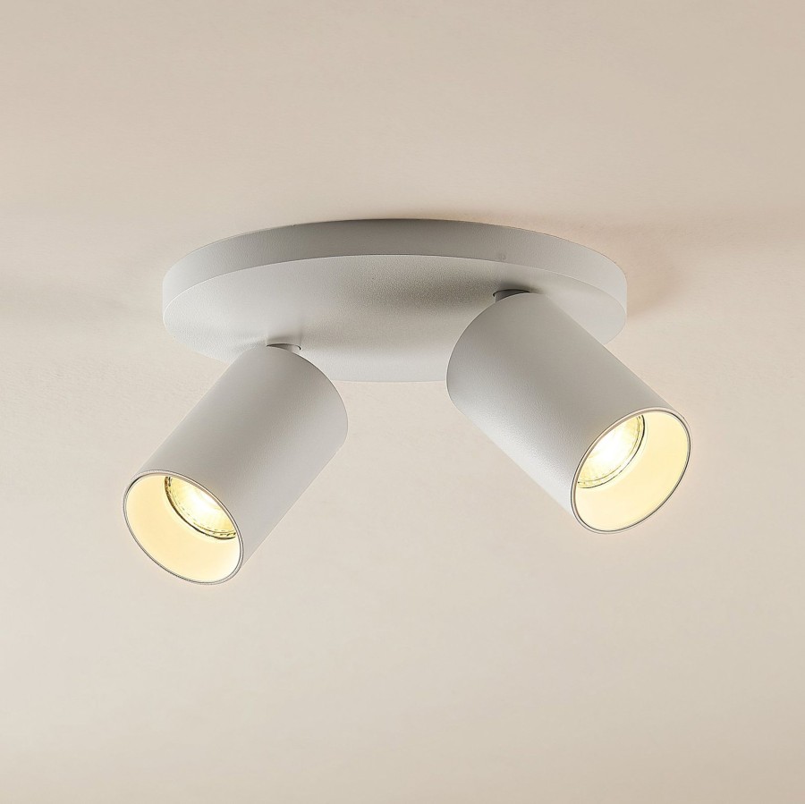 Lampes D'Interieur Arcchio | Arcchio Brinja Spot, Rond, 2 Lampes, Blanc