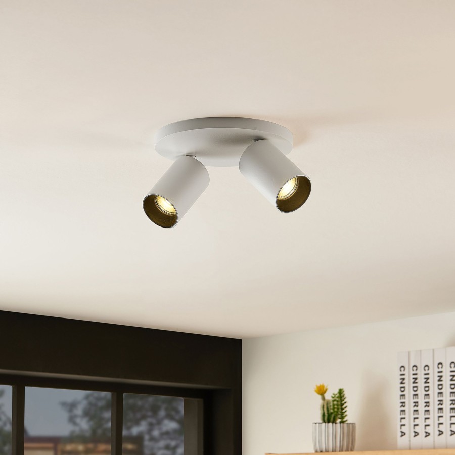 Lampes D'Interieur Arcchio | Arcchio Brinja Spot, Rond, 2 Lampes, Blanc