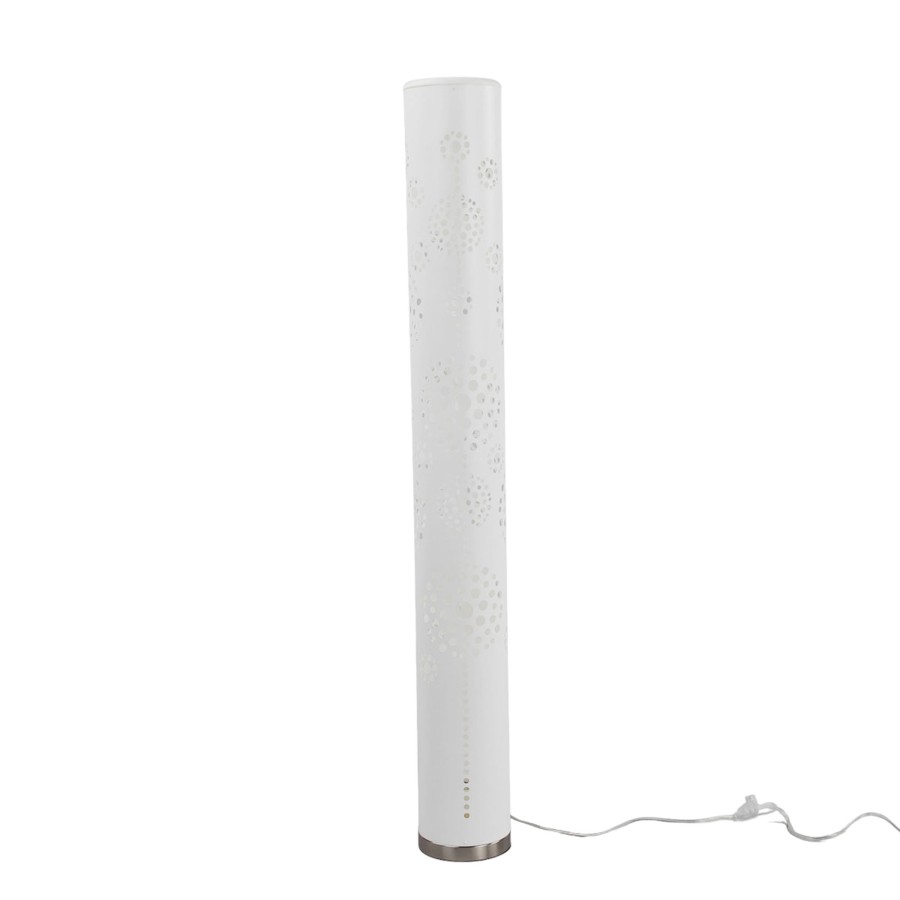 Lampes D'Interieur Lindby | Lampadaire Led Mirella, Rgb Avec Telecommande Blanc, Nickel Satine