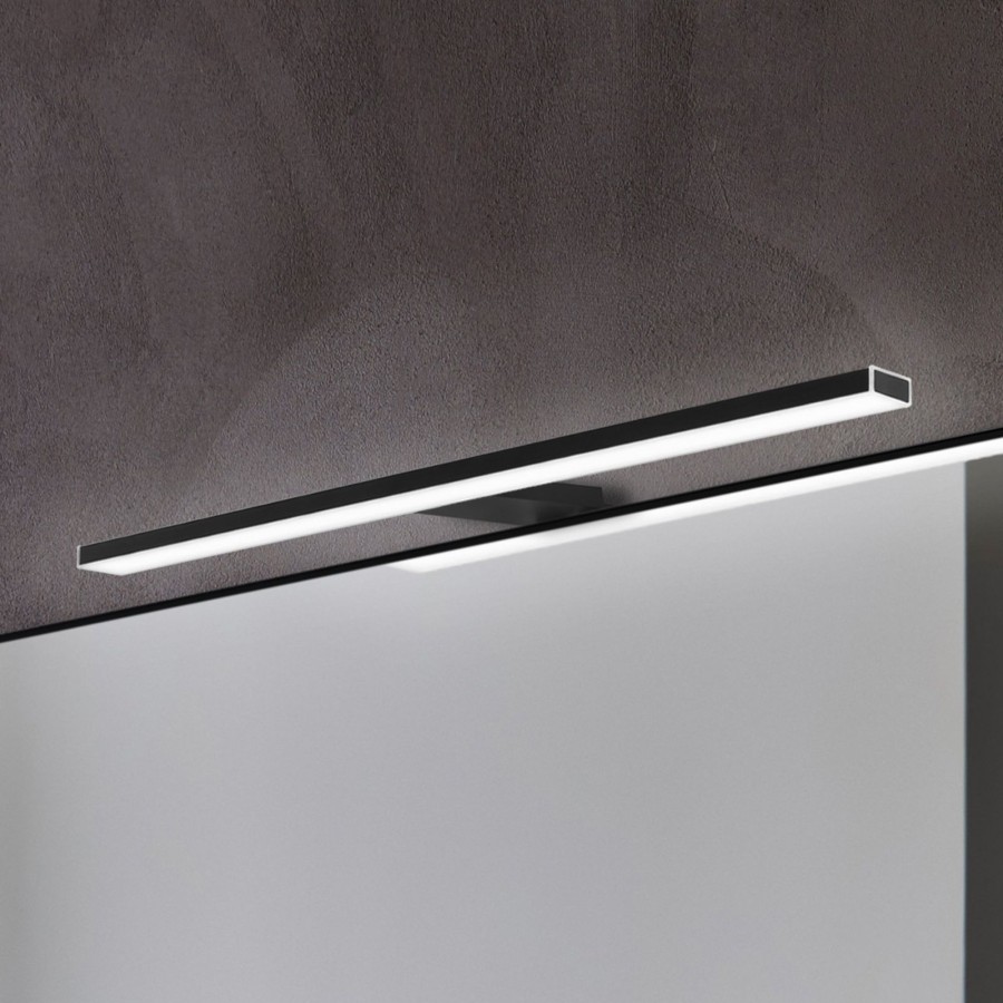 Lampes D'Interieur Ebir | Applique Pour Miroir Led Esther 2, 50 Cm Noir Mat