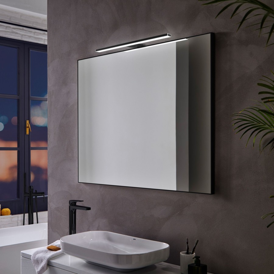 Lampes D'Interieur Ebir | Applique Pour Miroir Led Esther 2, 50 Cm Noir Mat