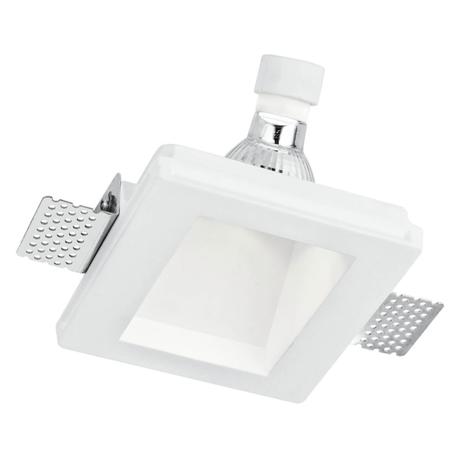 Lampes D'Interieur Eco-Light | Spot Encastrable Halogene Ghost Platre, 6,5 Cm Blanc