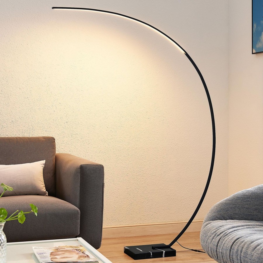 Lampes D'Interieur Lindby | Lindby Kendra Lampadaire Arque Led, Noir