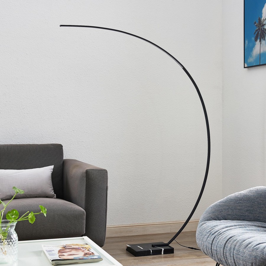 Lampes D'Interieur Lindby | Lindby Kendra Lampadaire Arque Led, Noir