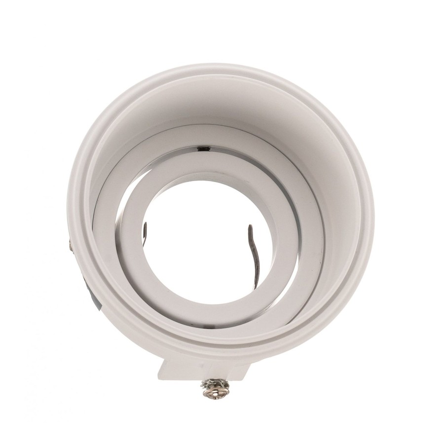 Lampes D'Interieur FARO BARCELONA | Spot Encastre Hyde 1 Lampe Rond Inclinable Blanc