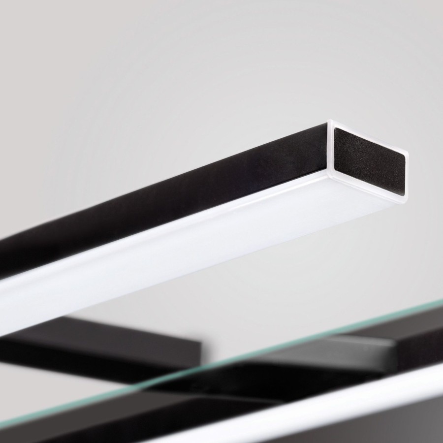 Lampes D'Interieur Ebir | Applique Pour Miroir Led Esther 2, 28 Cm Noir Mat