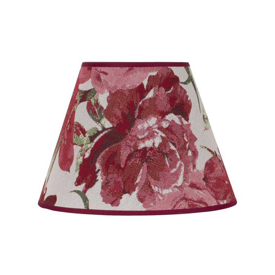 Lampes D'Interieur Duolla | Abat-Jour Sofia Hauteur 21 Cm, Fleuri Rouge