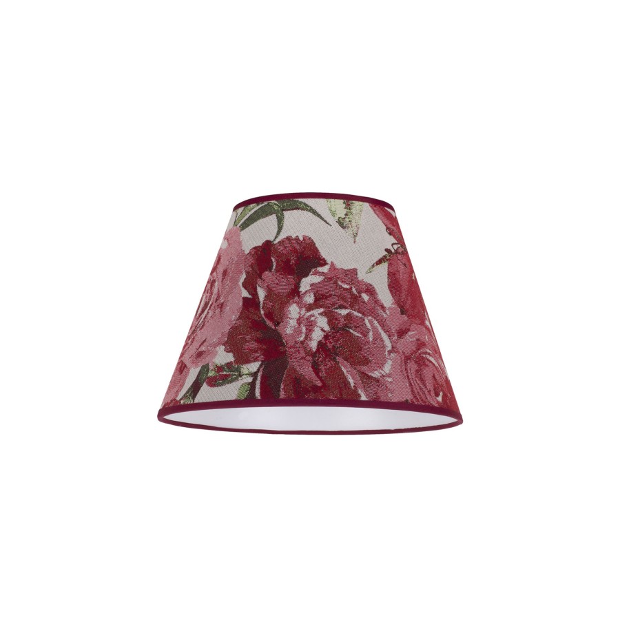 Lampes D'Interieur Duolla | Abat-Jour Sofia Hauteur 21 Cm, Fleuri Rouge