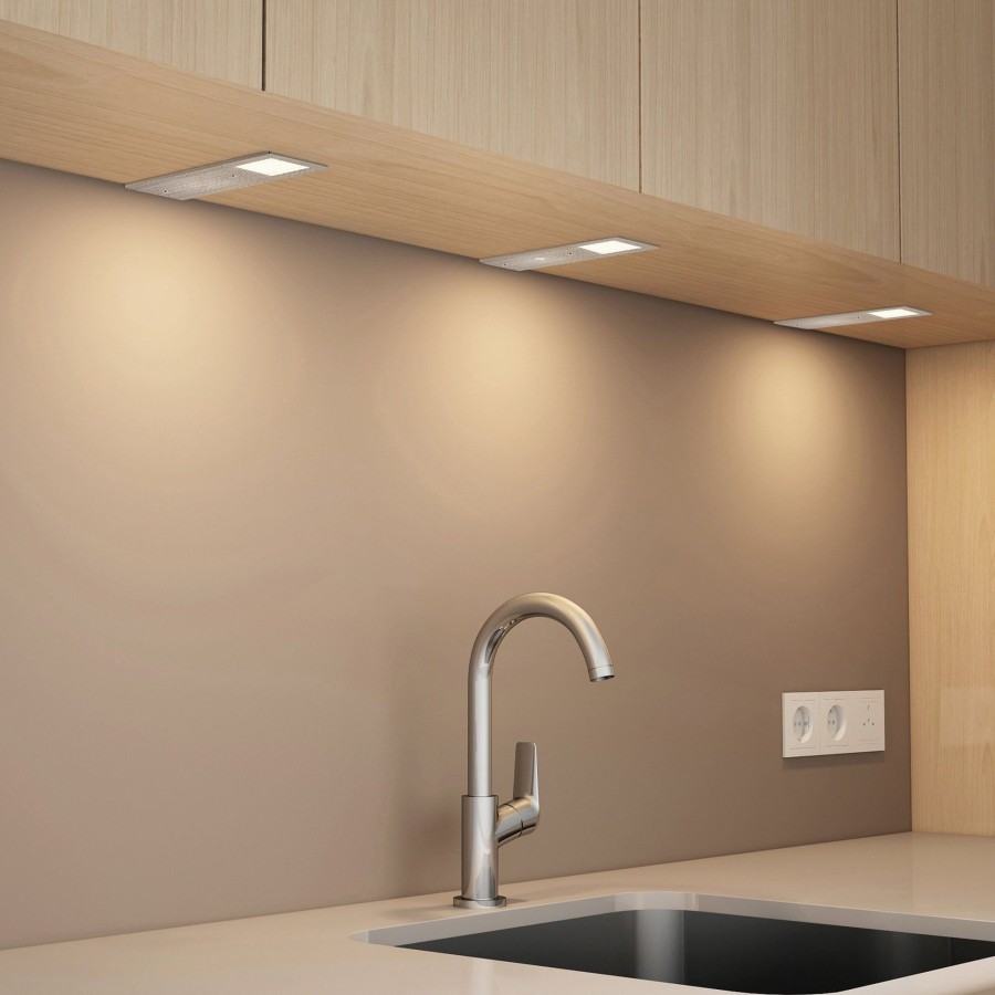 Lampes D'Interieur Arcchio | Arcchio Nortra Lampes Sous Meuble Led, Lot De 3 Aluminium
