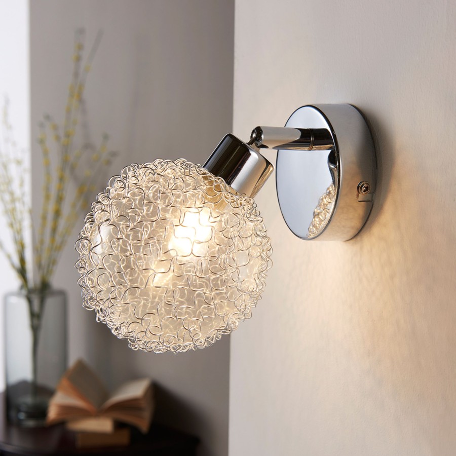 Lampes D'Interieur Lindby | Applique Ticino A 1 Lampe Argente, Chrome