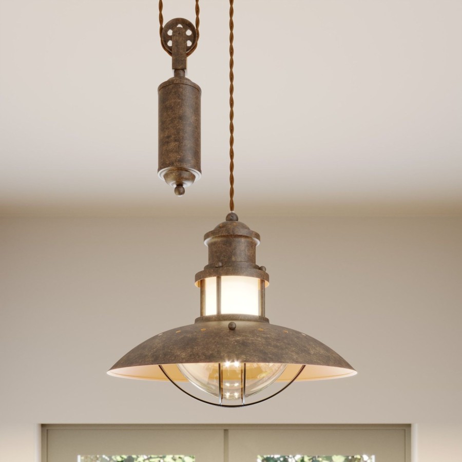 Lampes D'Interieur Lindby | Suspension A Cable Reglable En Hauteur Louisanne Brun, Transparent