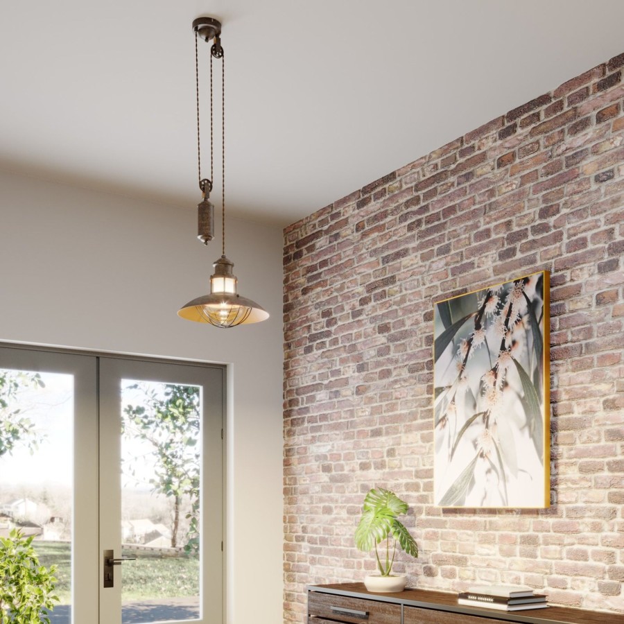 Lampes D'Interieur Lindby | Suspension A Cable Reglable En Hauteur Louisanne Brun, Transparent