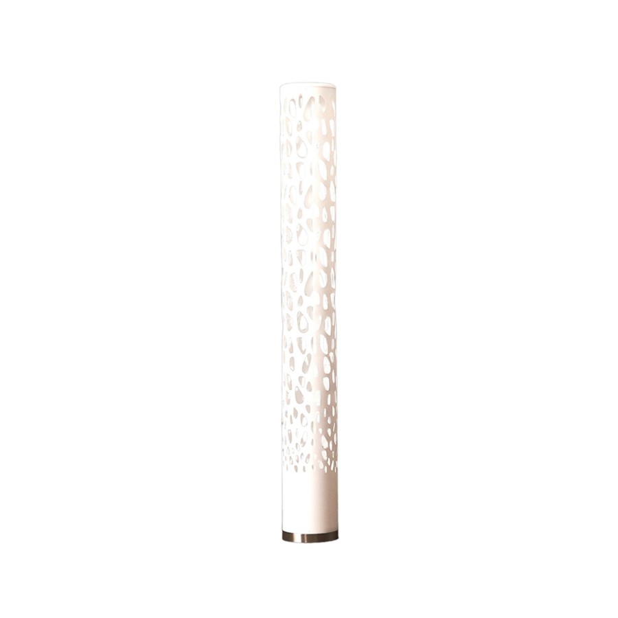 Lampes D'Interieur Lindby | Lampadaire Led Rvb Decoratif Alisea Blanc, Nickel Satine
