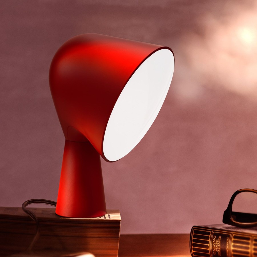 Lampes D'Interieur Foscarini | Foscarini Binic Lampe A Poser De Designer, Rouge