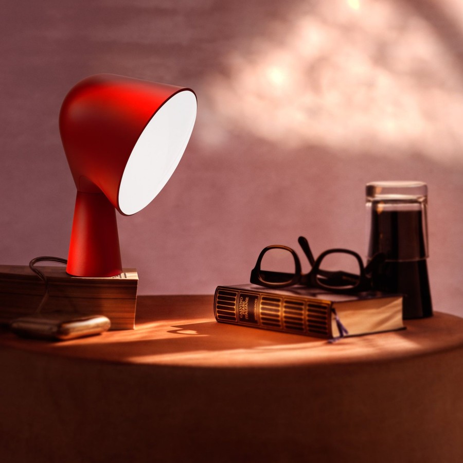 Lampes D'Interieur Foscarini | Foscarini Binic Lampe A Poser De Designer, Rouge