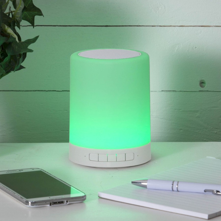 Lampes D'Interieur STAR TRADING | Lampe A Poser Led 362-81 Avec Rgbw Et Haut-Parleur Blanc