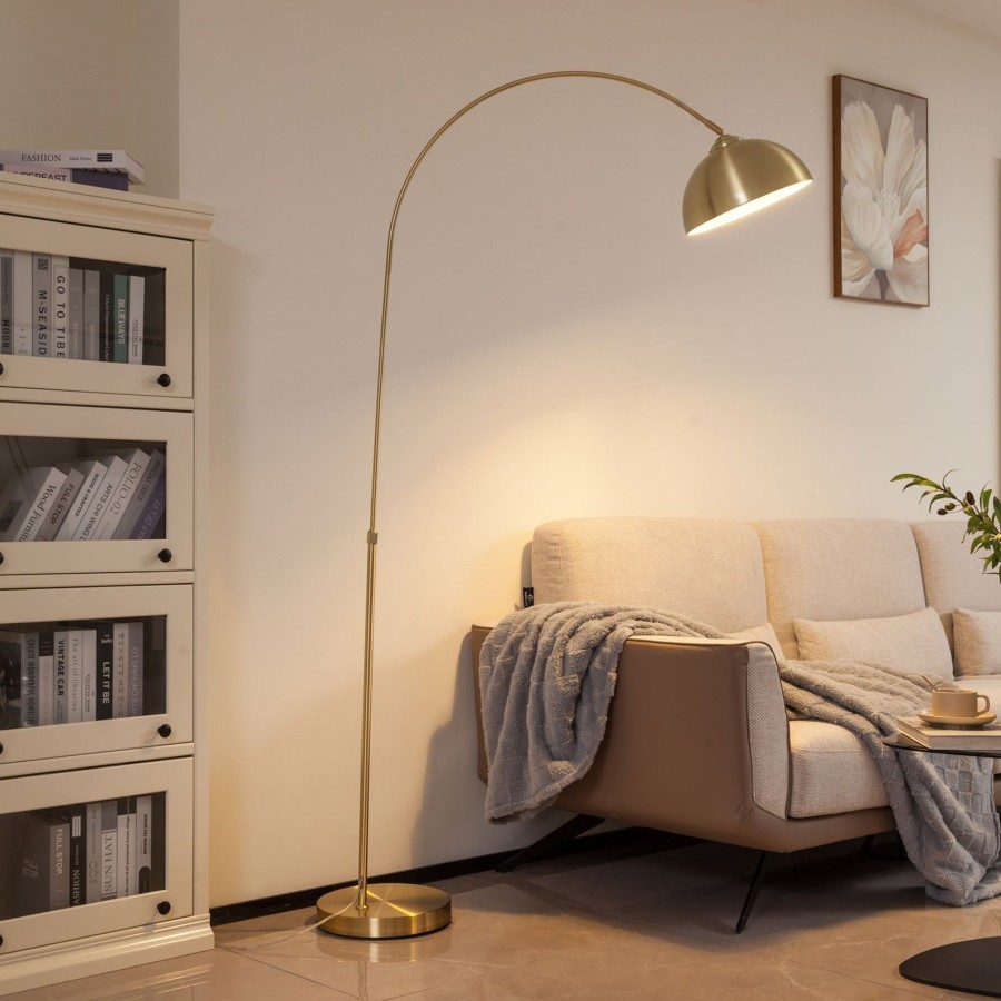 Lampes D'Interieur Lindby | Lindby Lennart Lampadaire Arque, Laiton Mat