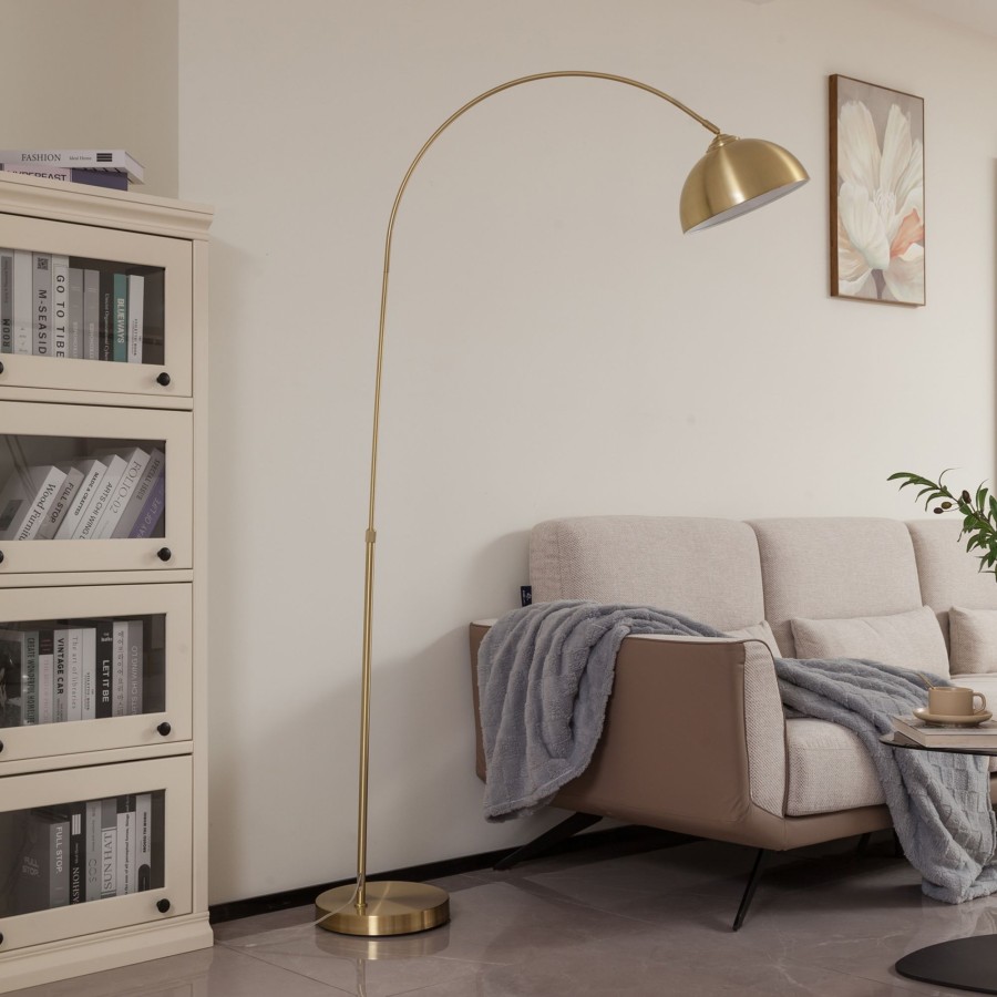 Lampes D'Interieur Lindby | Lindby Lennart Lampadaire Arque, Laiton Mat
