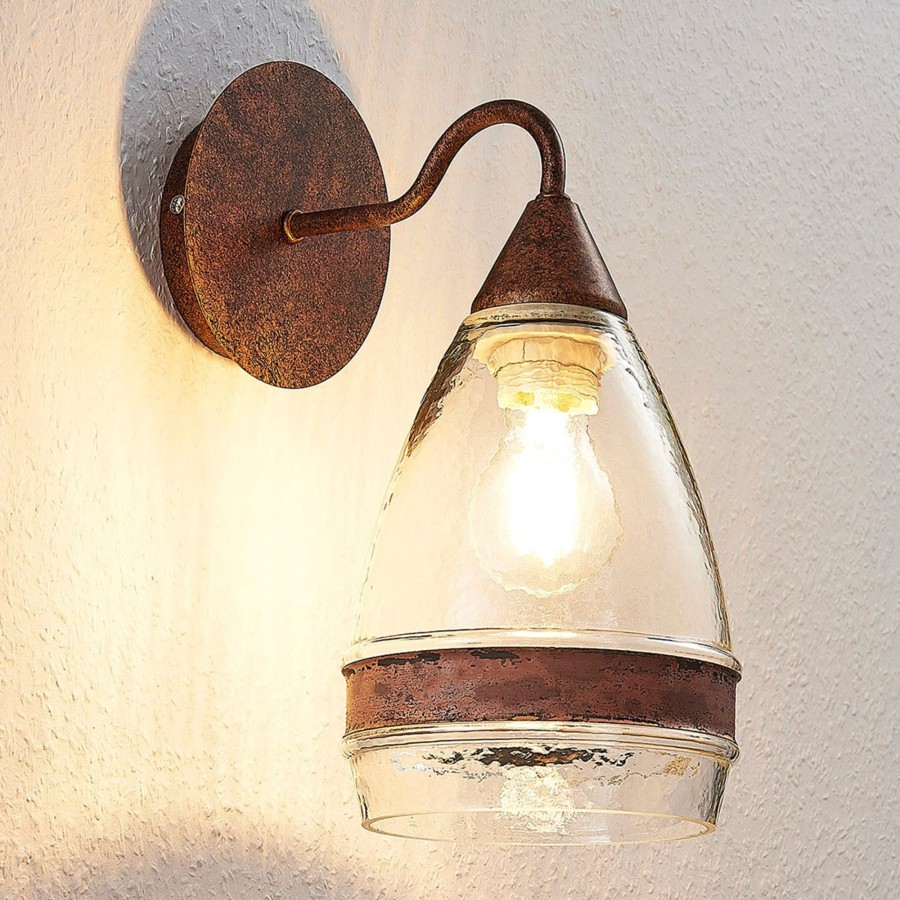 Lampes D'Interieur Lindby | Applique Millina En Verre, Brun Rouille Brun Rouille, Transparent