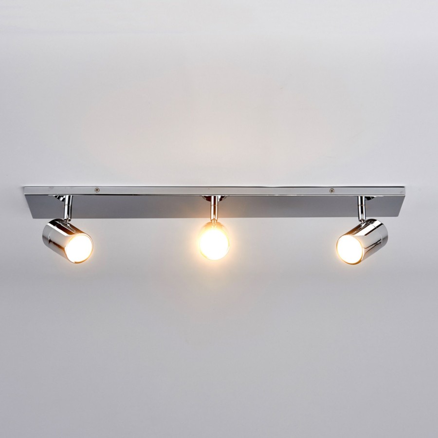 Lampes D'Interieur Lindby | Plafonnier Pour Salle De Bains Dejan A 3 Lampes Chrome