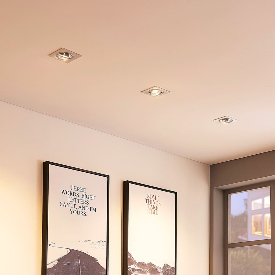 Lampes D'Interieur Arcchio | Spot Encastre Haute-Tension Jannis Aluminium Brosse
