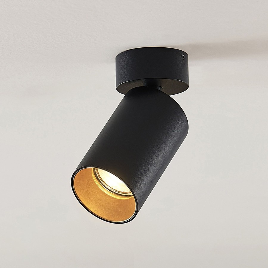 Lampes D'Interieur Arcchio | Arcchio Brinja Spot, Rond, /Or, 1 Lampe Noir