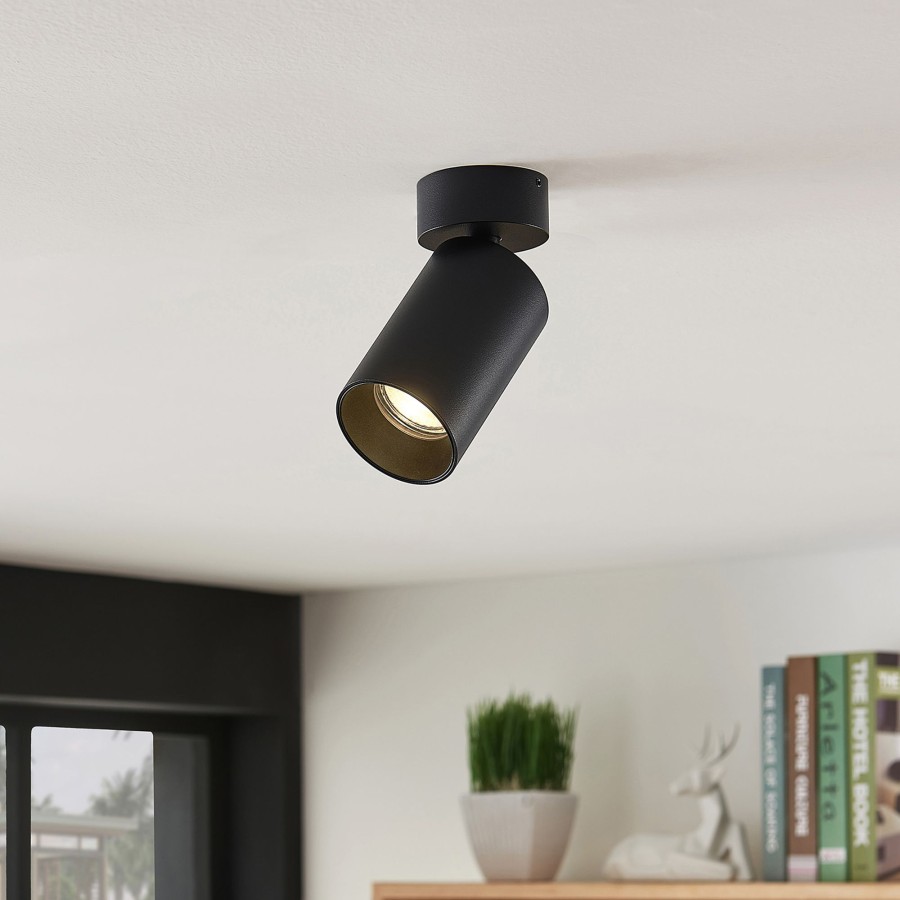 Lampes D'Interieur Arcchio | Arcchio Brinja Spot, Rond, /Or, 1 Lampe Noir