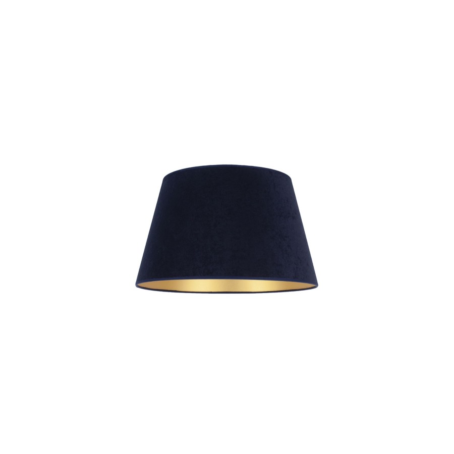 Lampes D'Interieur Duolla | Abat-Jour Cone Hauteur 18 Cm, Bleu Fonce/Dore Bleu Fonce, Dore