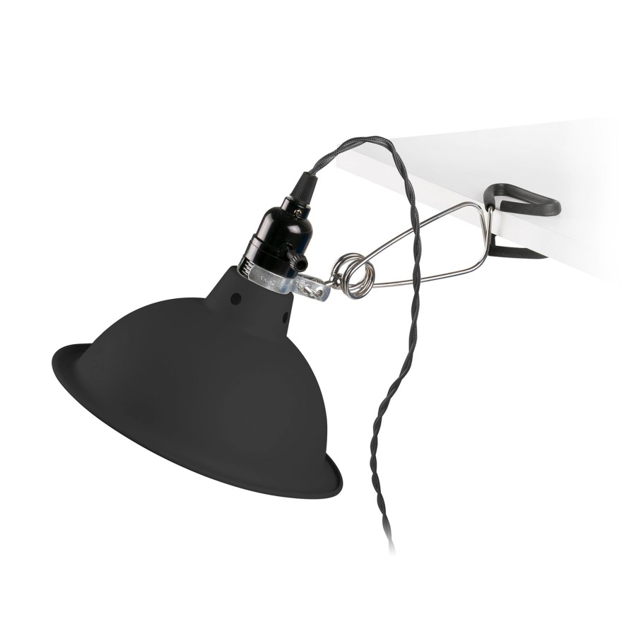 Lampes D'Interieur FARO BARCELONA | Lampe A Pince Pepper, E Noir