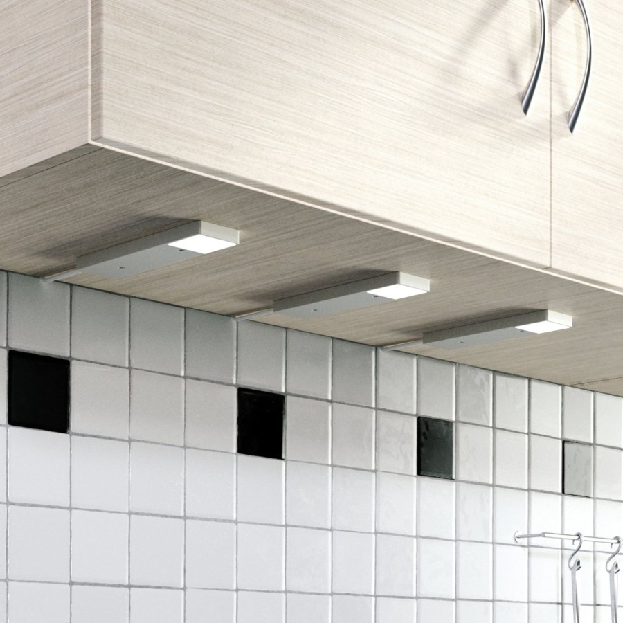 Lampes D'Interieur Lindby | Lindby Amaryll Lampe Sous Meuble Led, X3 E Argente